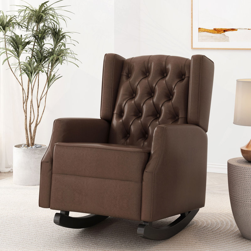Chaise berçante, Marron foncé