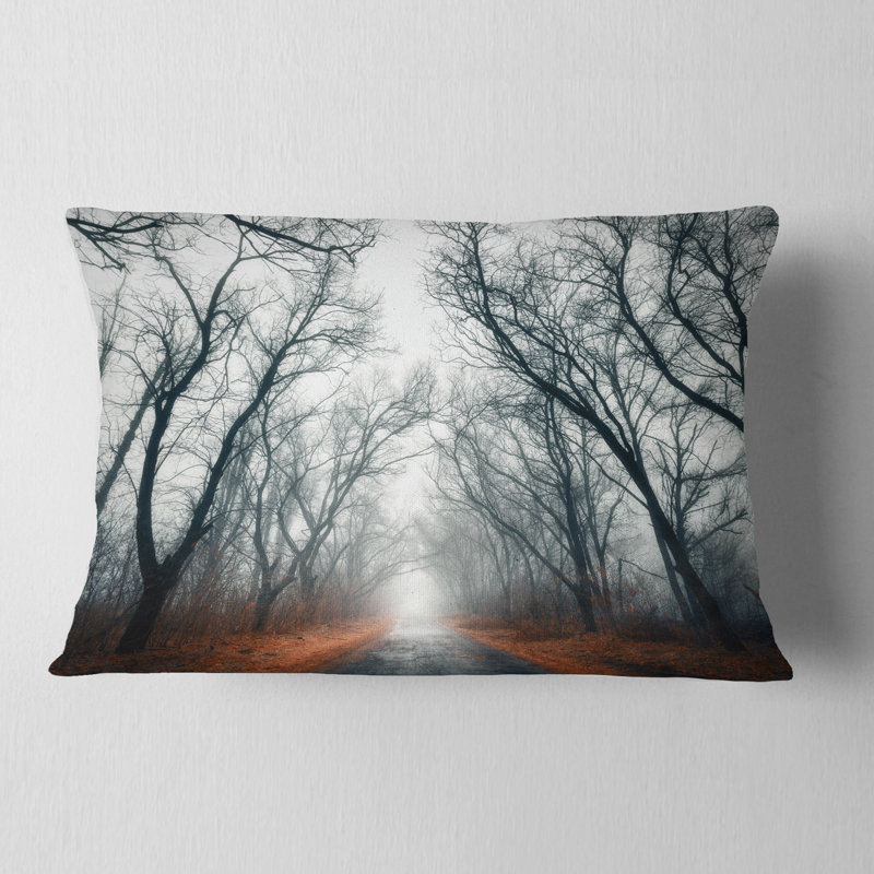 Coussin Mystic Road in Forest, Gris