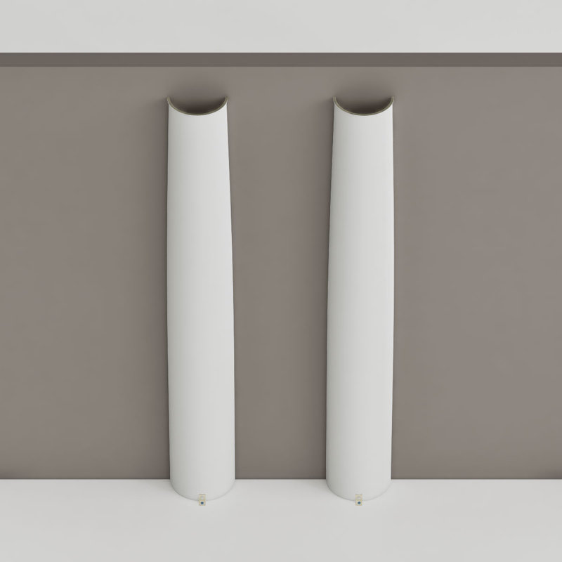 Colonne ronde Endura-Stone, 10 po de diamètre x H 9 pi, Base toscane et Erectheum grecque