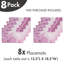 Ensemble de 8 napperons roses East Urban Home