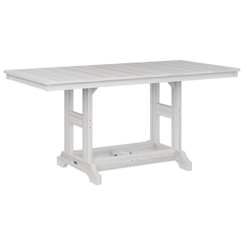 Table de bar rectangulaire Berlin Garden, H 39,5 po x l 66 po x P 33 po, Coquillage