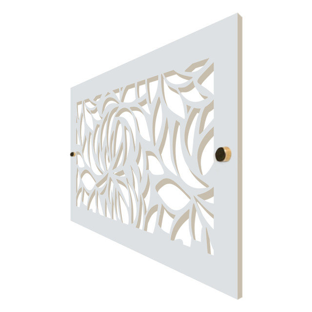 Registres muraux et de plafond Stellar Air White - 6 x 30 (ouverture de conduit) 8 x 32 - feuilles, Peinture blanche