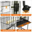 Très grande cage à oiseaux de 62 po avec support roulant et tablette de rangement - cage de vol en fer forgé robuste, verrou sécuritaire - idéal pour les perruches, les perroquets, les cacahuètes, les conures, les tourtereaux - noir, spéc.: 20