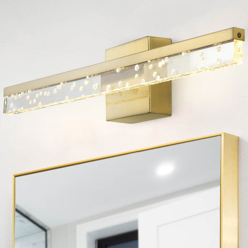Éclairage de meuble-lavabo à DEL intégré moderne en fer rotatif à 360 degrés Mario, H 4,38 po x l 22 po x P 3,13 po