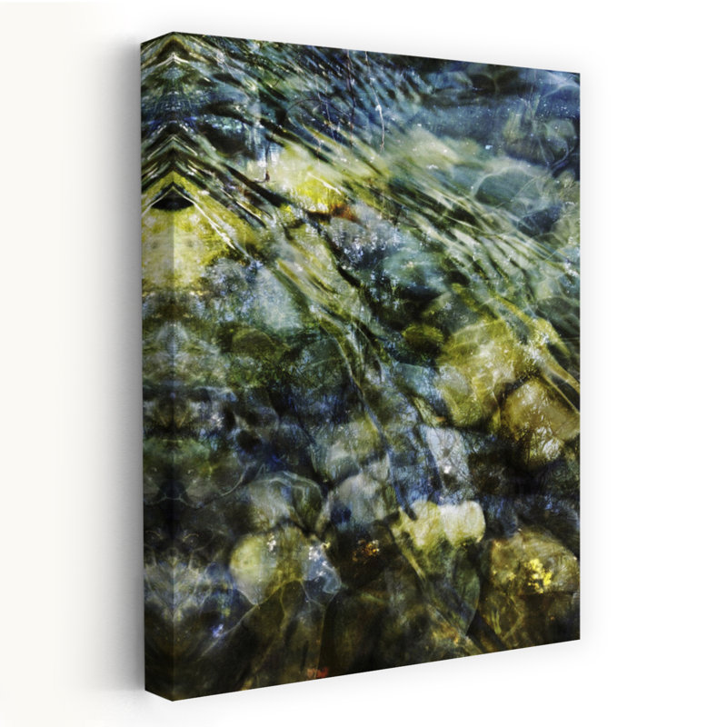 Art contemporain contemporain, paysage abstrait, H 12 po x l 8 po