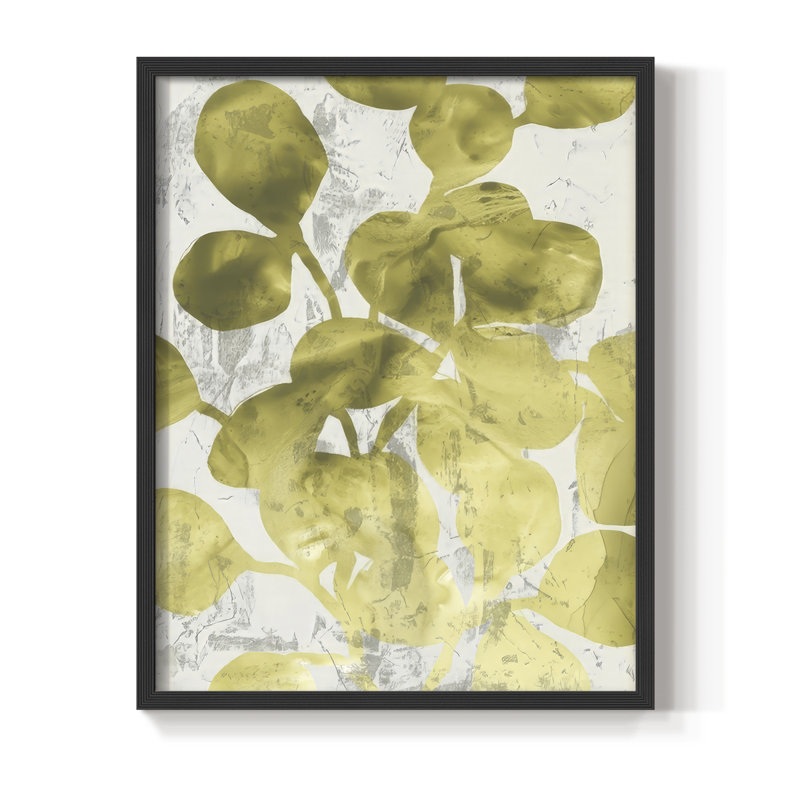 «Green Leaf Shimmer I», Noir, noir, noir, noir, H 15 po x l 12 po