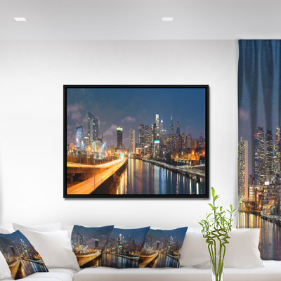 Paysage urbain «Philadelphia Skyline at Night» - reproduction