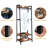 Hall Tree Bench with Shoe Storage | Entryway Organizer with Coat Hooks & Shelf | Space Saving