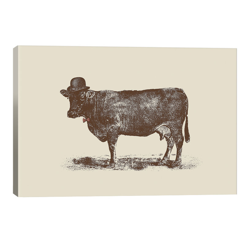 Cow Cow Nut by Florent Bodart - Wrapped Canvas Print, 20.32cm H x 30.48cm W x 1.91cm D