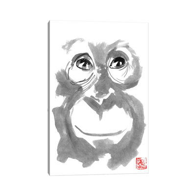 Smiling Orangutan 1 Piece Wall Art on Canvas