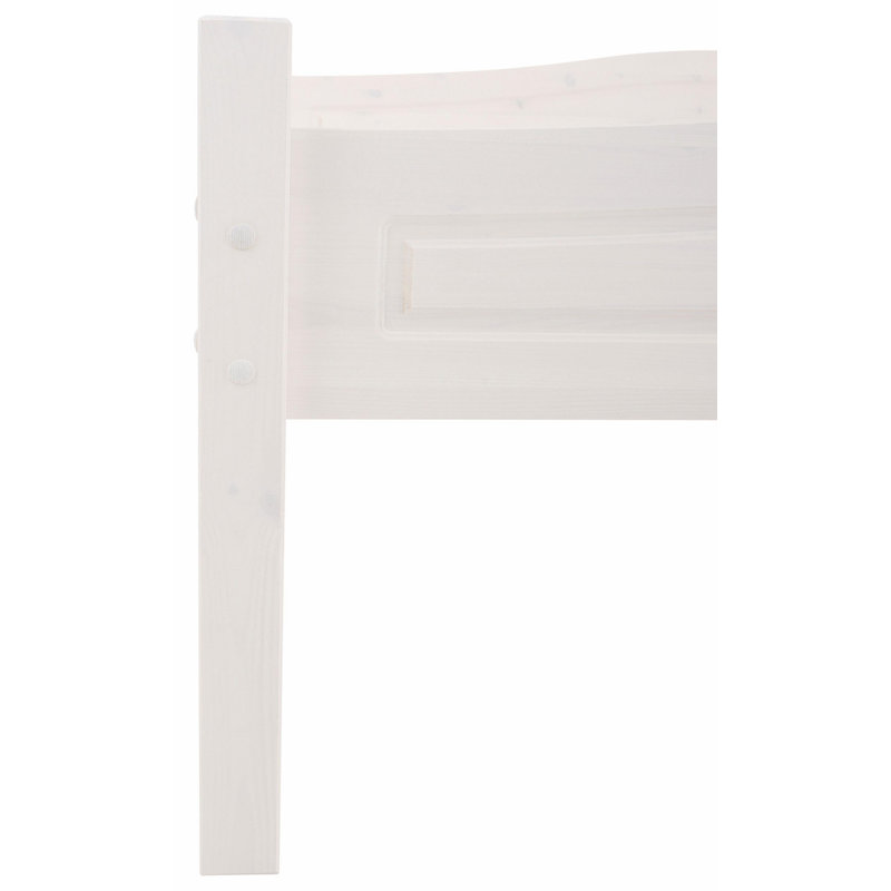 Aliyah Solid Wood Bed, White, European Double (140 x 200 cm)
