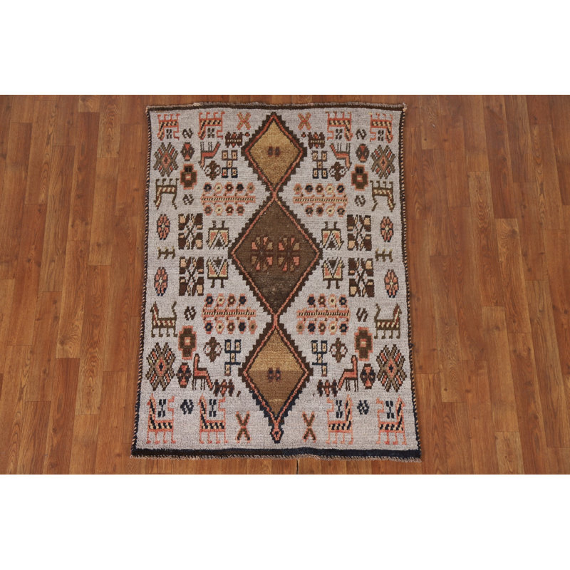 Tapis gris Gabbeh 3 x 5