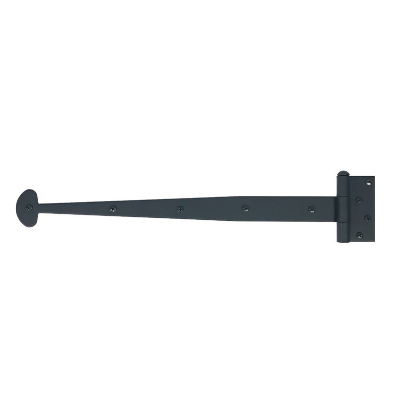 Black Steel 19.62" Bean Strap Gate Hinge