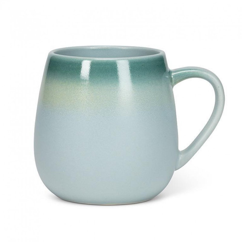 Terracotta Ombre Glaze Belly Mug, Green
