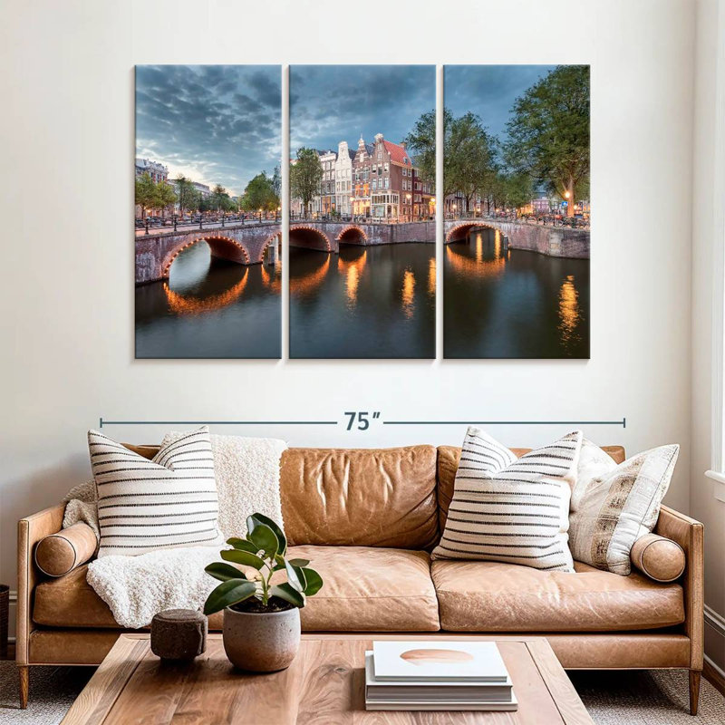 Ponts de Amsterdam, H 42 po x l 65 po