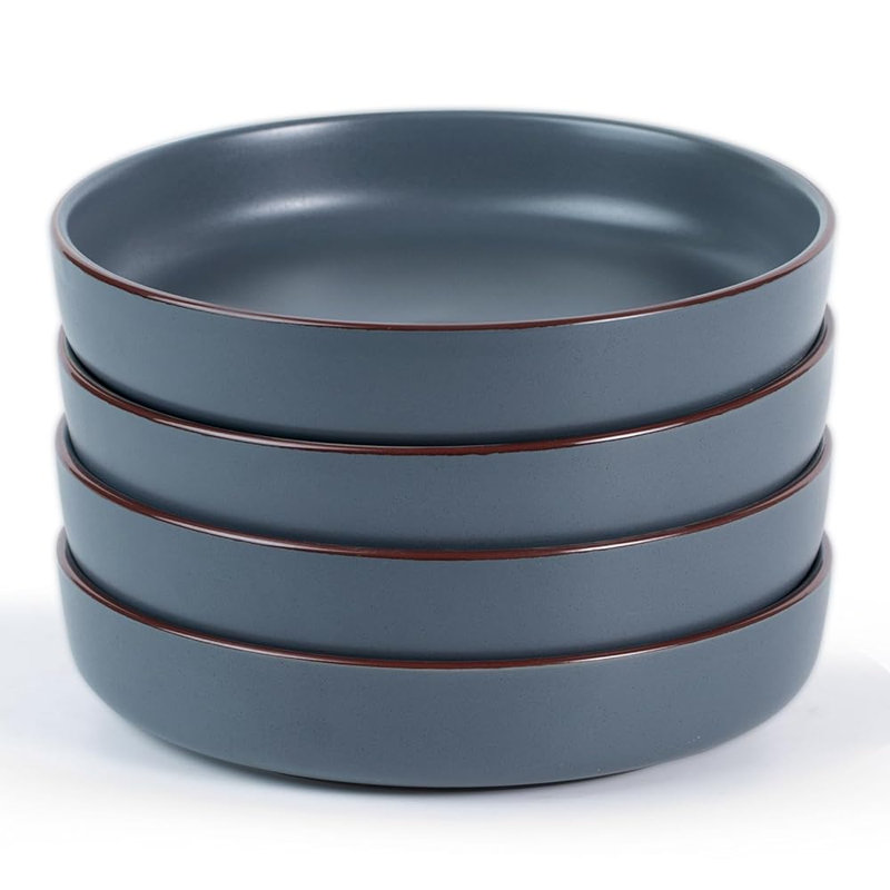 4-Piece Stoneware Pasta Bowl Set- Service For 4