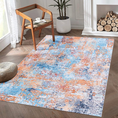 Tapis de couloir 9x12 - Lavable, à poils courts, antidérapant, ne perd pas ses poils, pliable et approuvé pour les animaux domestiques, tapis de couloir antitaches pour divers coins.