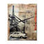 Paris Chronicles Vintage Collage VI - Horloge murale rétro City Paris-99638411