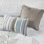 Courtepointe brodée 6 pièces très grand / très grand, microfibre bleue et blanche, réversible avec doux, broderie classique de feuille blanche, microfibre réversible, dos, captivation