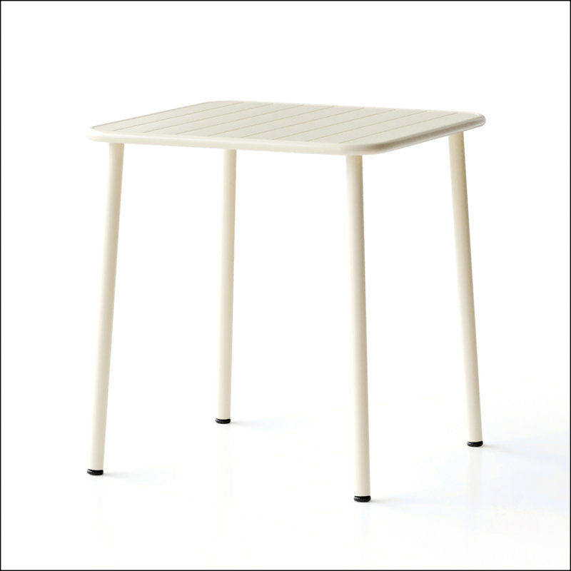 Table d'extérieur carrée Sera, imperméable et durable, parfaite pour la cour, le balcon et les repas en plein air