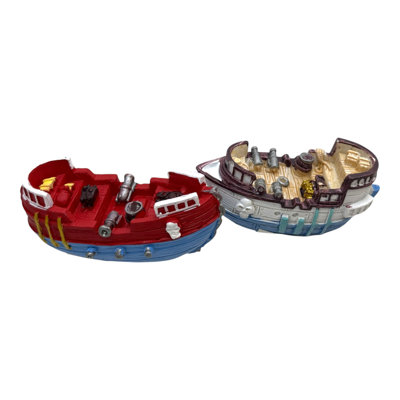 Set Of 2 Assorted Colors Pirate Ship Decorations