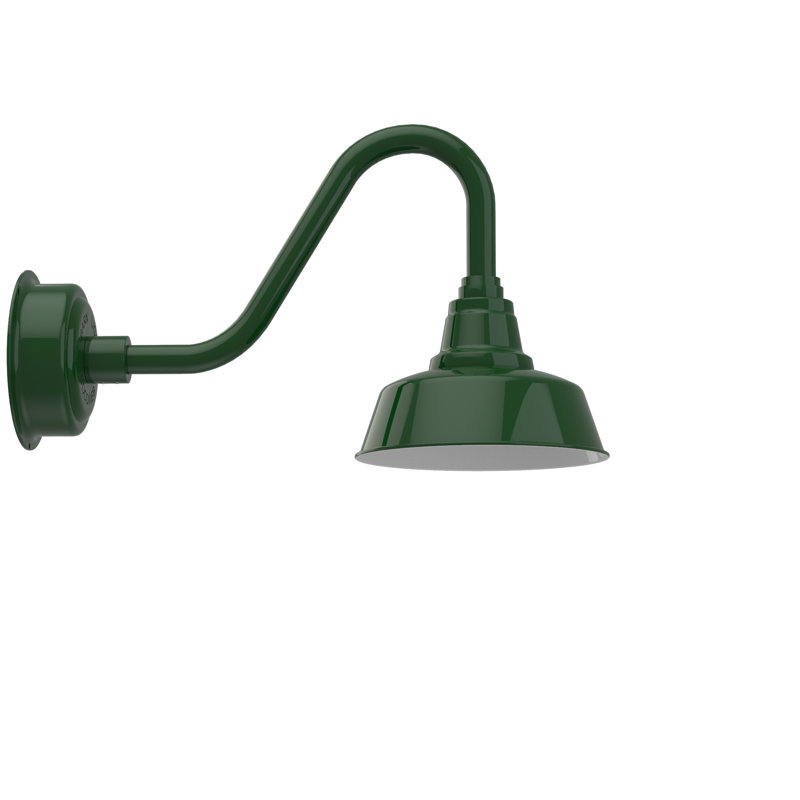 Luminaire de grange d’extérieur à del Vandervliet, Vert Tage, H 13,63 po x l 10 po x P 21,25 po