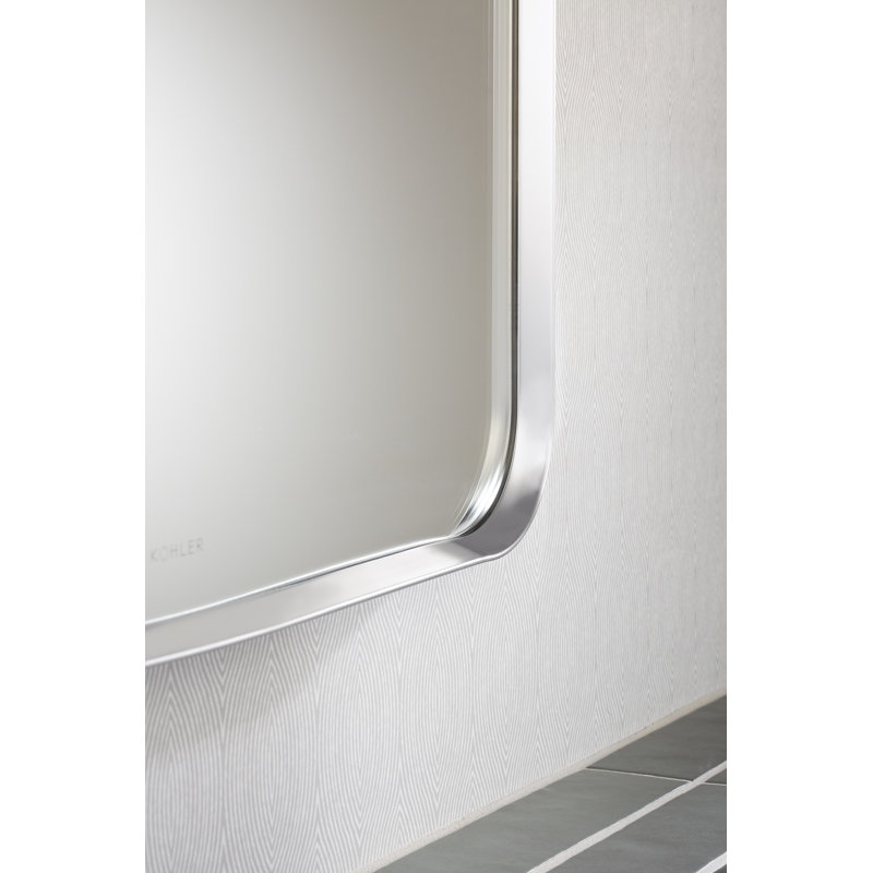 Miroir de salle de bain mural, Chrome poli, 36 po x 24 po