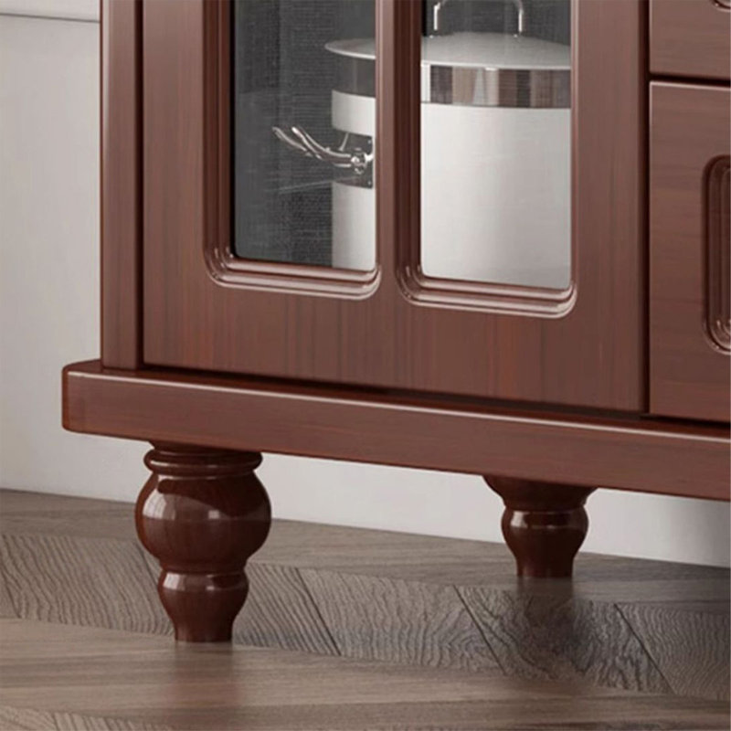Buffet en bois manufacturé et brun rougeâtre