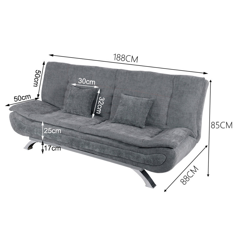 Meghan 3 Seater Linen Blend Sleeper