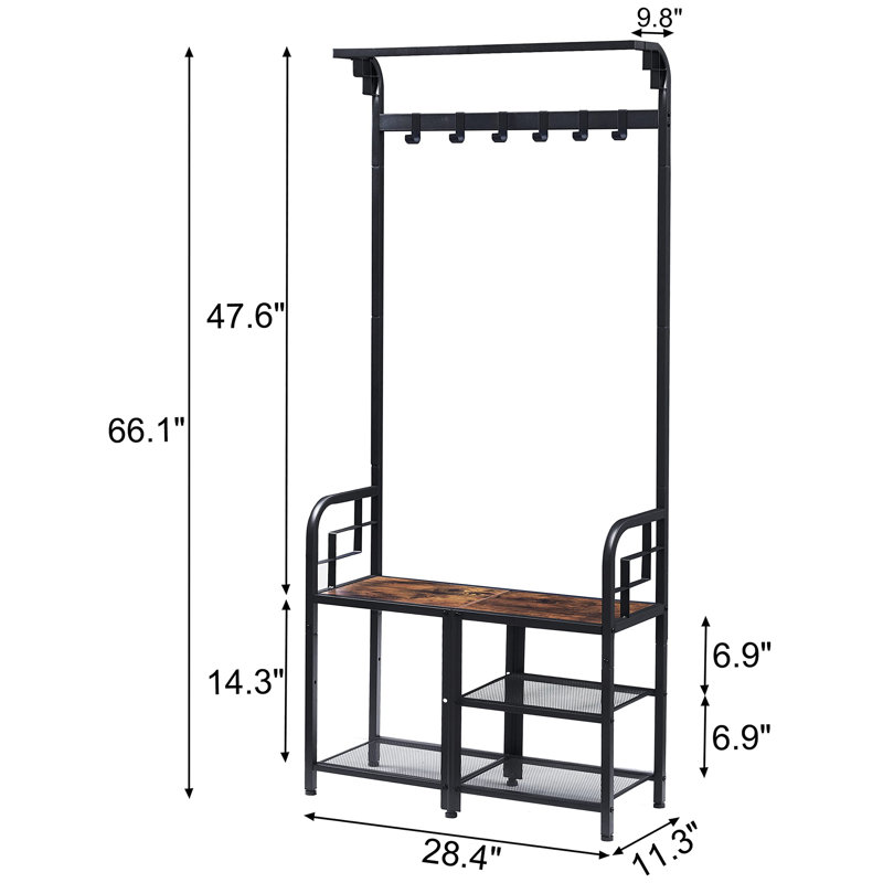 Hall Tree 28.4'' Wide