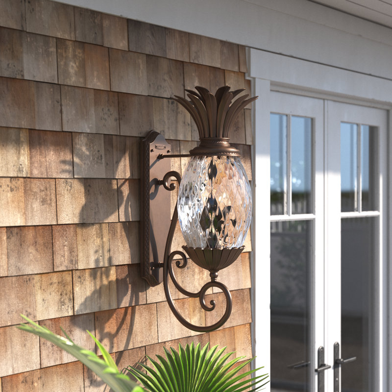 Plantation 3-Light Pineapple Outdoor Wall Mount Lantern
