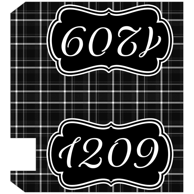 Adhésif décoratif, H 20,5 po x l 18,25 po x P 0,02 po, Noir / blanc