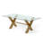 Nataliyah Glass Top Metal Base Dining Table