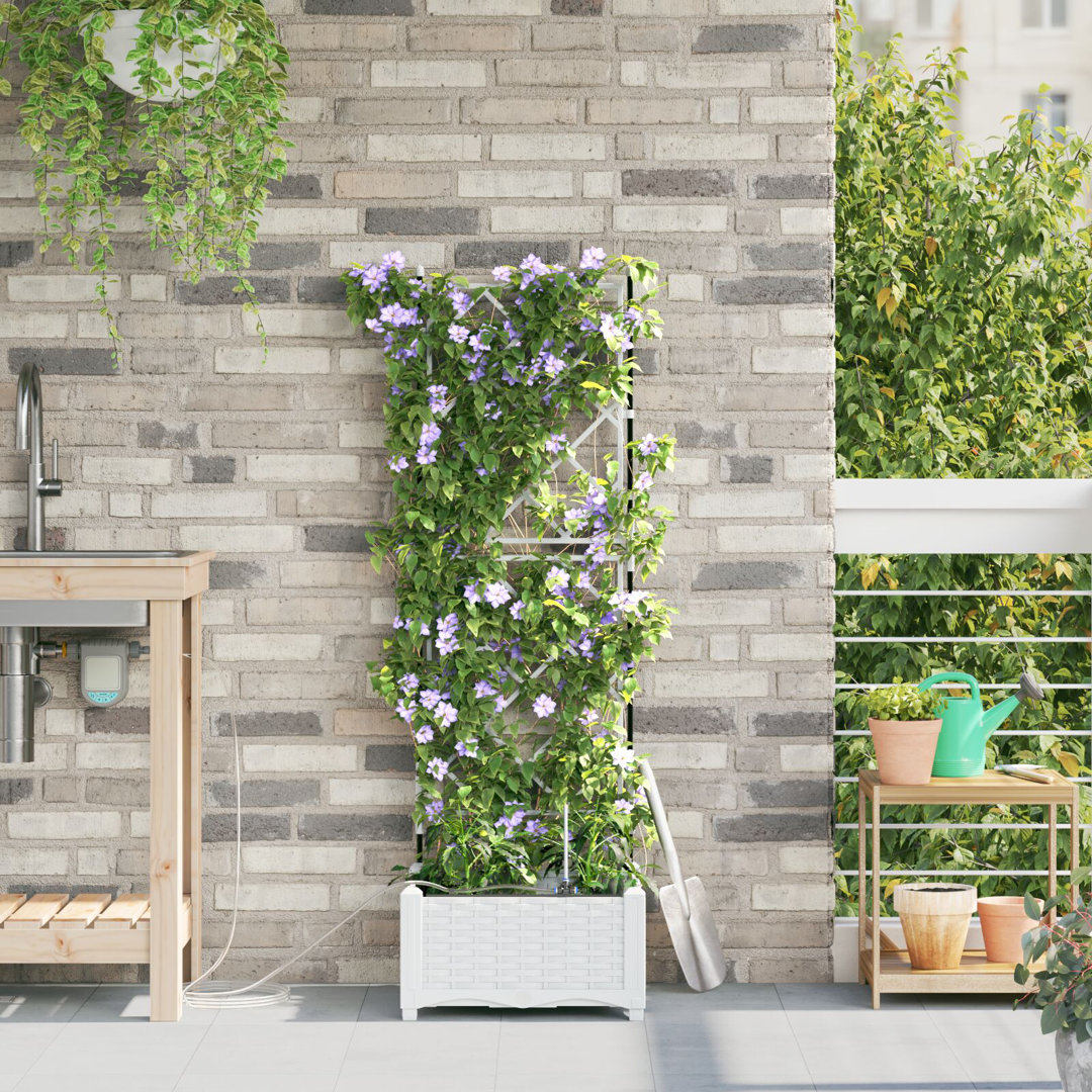 Garden Planter Steel Outdoor Container Modern Decor Terrace Stylish Pot