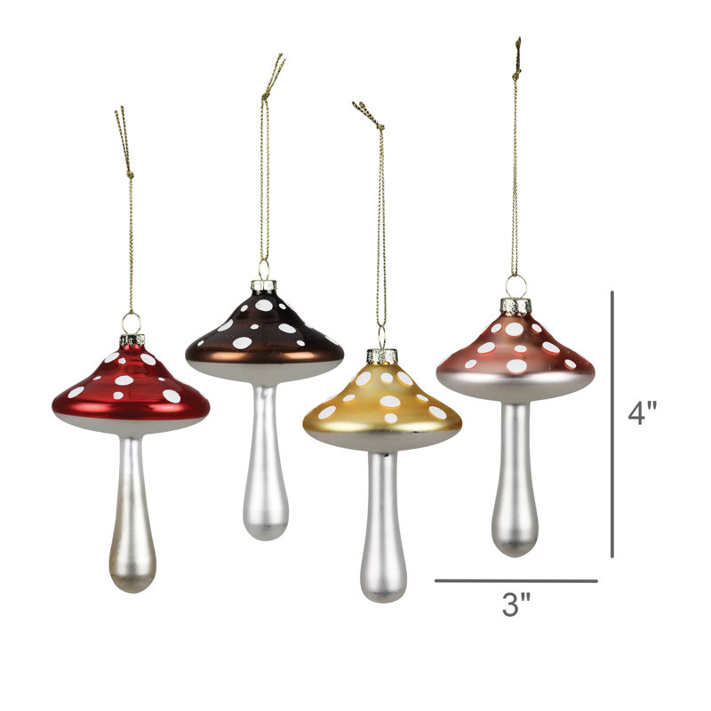 Ornement en forme de champignon suspendu 4 po Arly