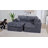Boneless Modular Corduroy Sectional Sofa with Headrest Bolster Pillows, Cup Holder, Side Storage Pockets-1742966960