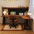 Brown L-Shaped Solid Wood writing desk