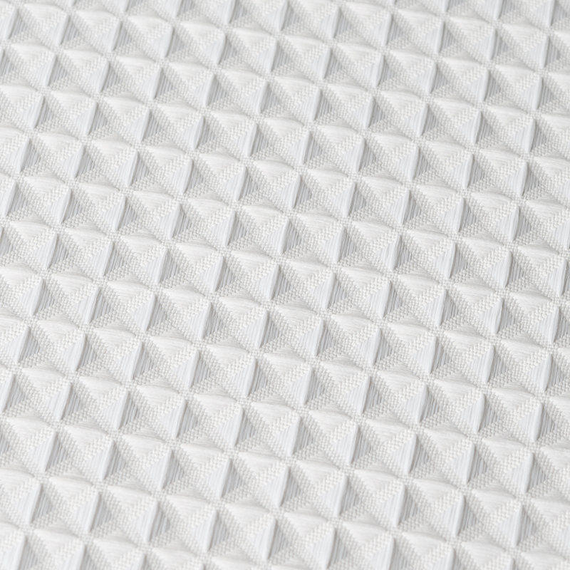 Rideau de douche simple gaufré Waffle, Blanc, H 84 po x l 72 po