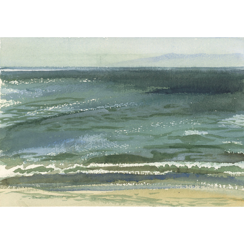 Seascape In Teal - Wrapped Canvas Art Prints, 30cm H x 46cm W