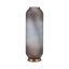 Vase en verre texturé cylindrique avec base pour décoration intérieure - Grand vase décoratif de table pour salon - rose et or-89109970