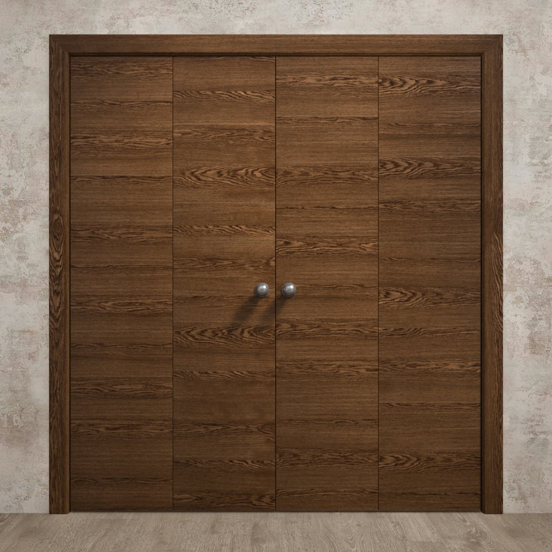 Portes coulissantes doubles pliantes | Ego 5000 | Ensemble de quincaillerie pour moulures robustes | Portes de garde-robe de chambre en bois massif