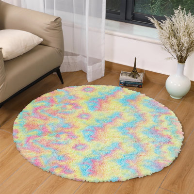 Allesia Rectangle 120 cm x 120 cm Shaggy Washable Area Rug