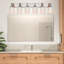 Luminaires de salle de bain 5 lumières, lumières de meuble-lavabo pour miroir avec abat-jour en verre blanc laiteux, appliques murales de cuisine moderne - base E26-1397524350