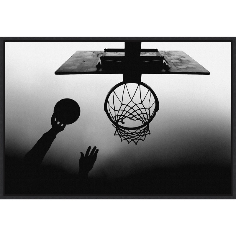 « NT Basketball net » par Paulo Medeiros, reproduction d’art sur toile, Cadre noir, Aucun mat
