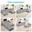 Canapé modulaire velours capitonné modulaire, gris clair-1119169397