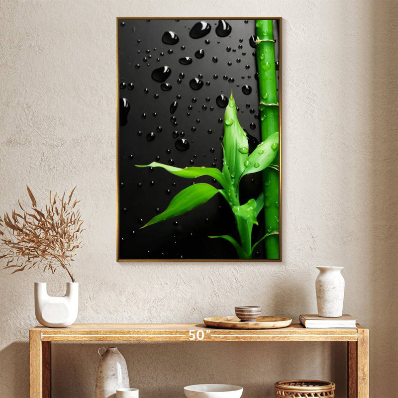 Bamboo Stick, Floating Frame Gold, 27" x 40"