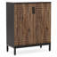 Armoire à chaussures 31,5 pouces en bois brun et noir avec portes, range-chaussures 5 niveaux-2016091095