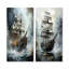 «Stormy Seas Corsairs Pirate Ghost Ship», ensemble de 2 impressions sur toile pirate-1614330169-1614330172