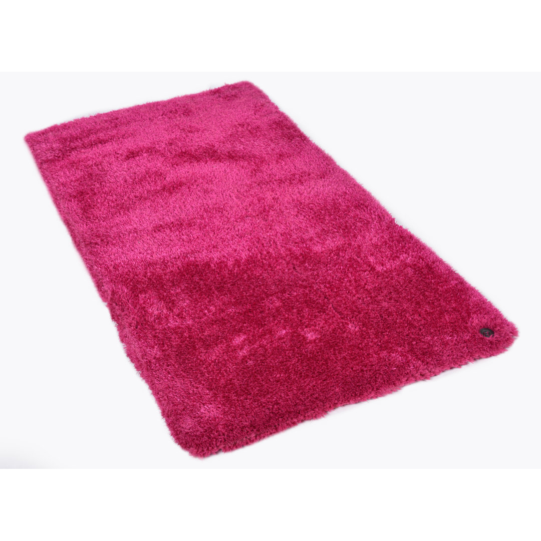 Handgefertigter Teppich Soft in Fuchsia/Rosa