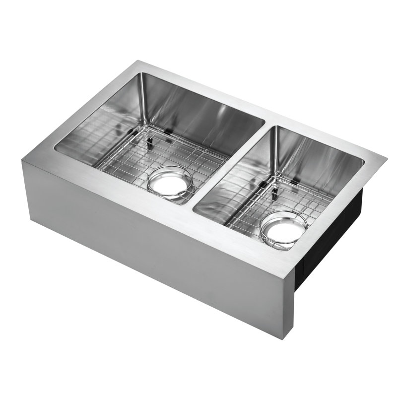 Lapeer 31'' L Double Bowl Stainless Steel Kitchen Sink